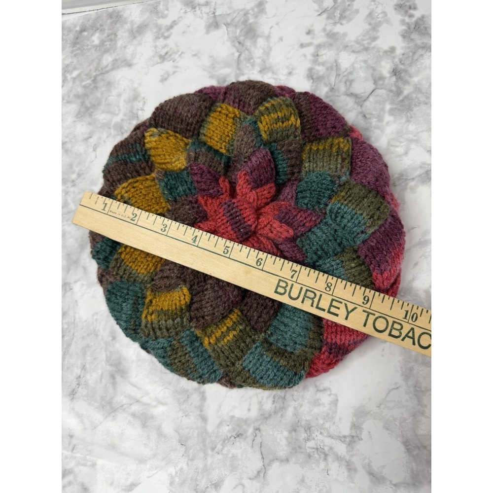 Chunky Cable Knit Cozy Winter Handmade Y2K Vintage Beanie Cap Hat 90's Boho Vibe - Picture 7 of 10